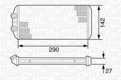 MAGNETI MARELLI 350218306000 -  Теплообменник, отопление салона